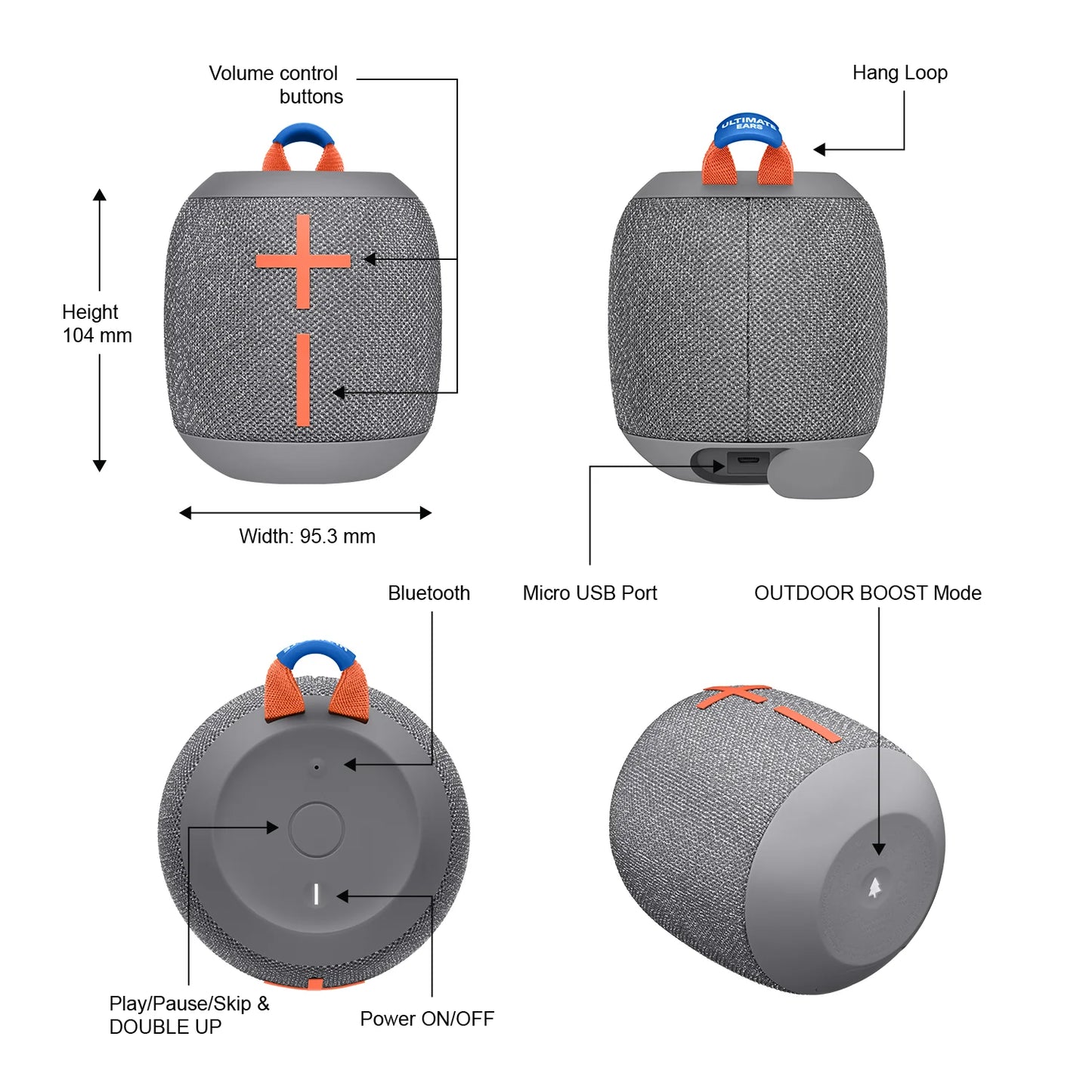 Logitech Ultimate Ears Wonderboom 2 Bluetooth Speakers